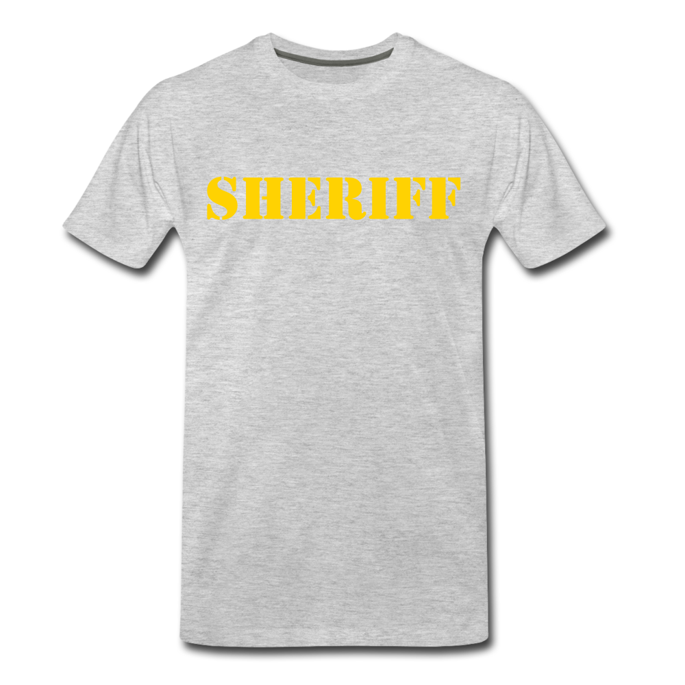Men's Premium T-Shirt - Sheriff Front and Back - heather gray
