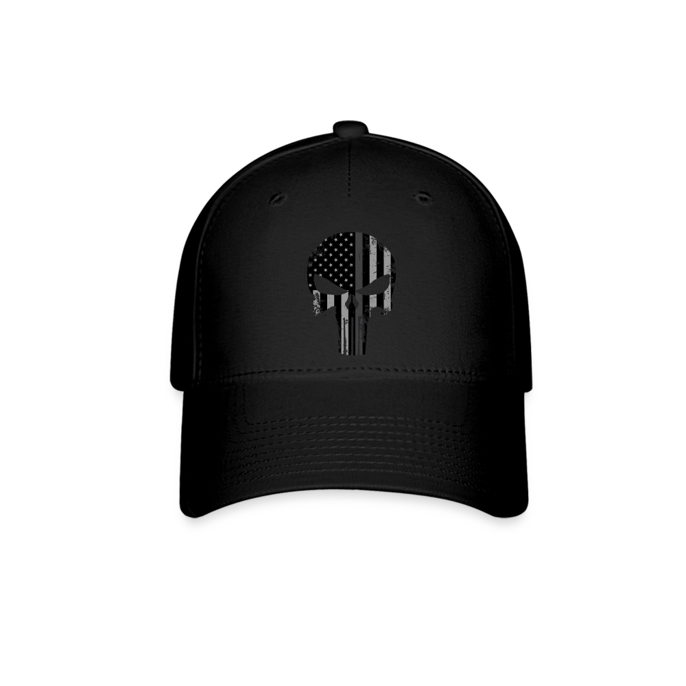 Flexfit Baseball Cap - Punisher Thin Silver Line - black