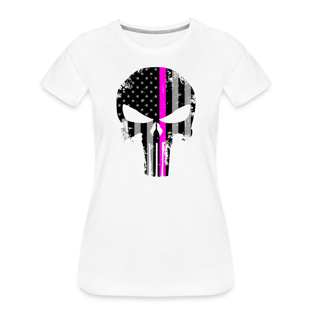 Women’s Premium T-Shirt - Pink Punisher - white