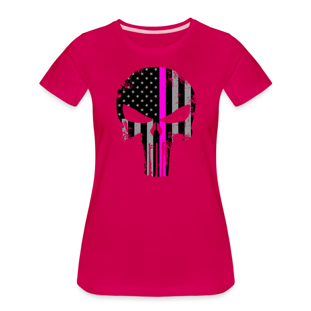 Women’s Premium T-Shirt - Pink Punisher - dark pink