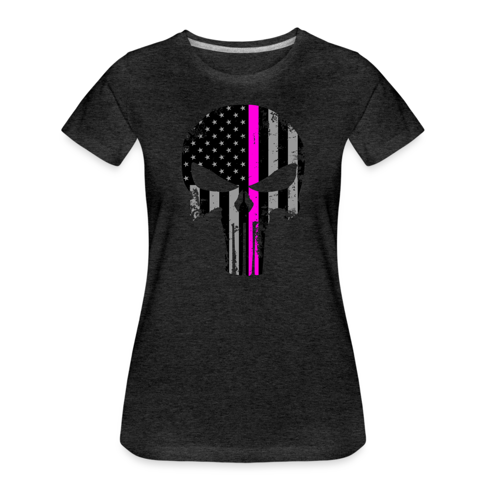 Women’s Premium T-Shirt - Pink Punisher - charcoal grey