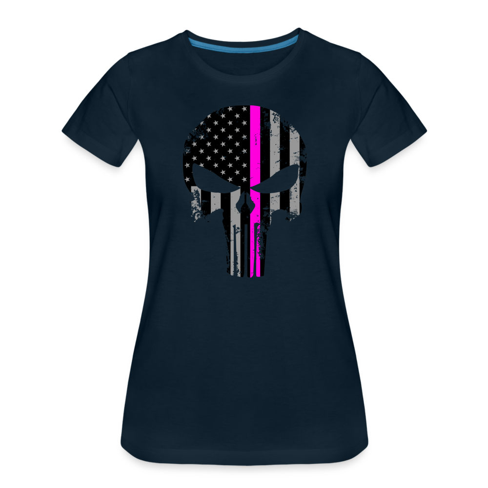Women’s Premium T-Shirt - Pink Punisher - deep navy