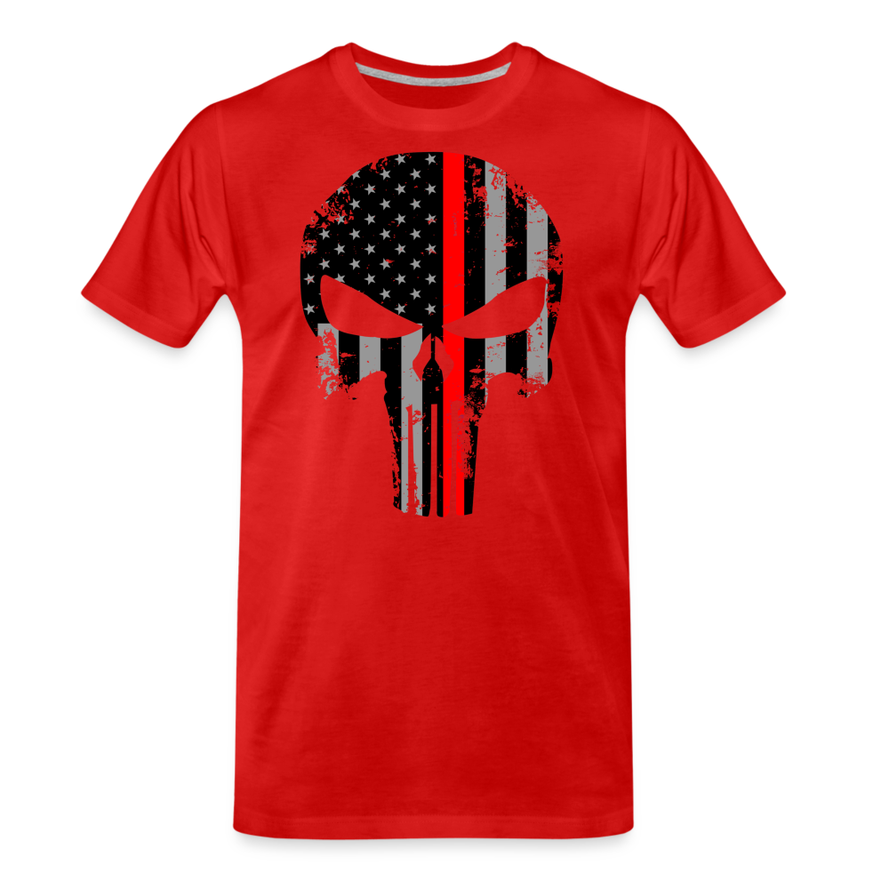 Men's Premium T-Shirt  - Punisher Thin Red Line - red