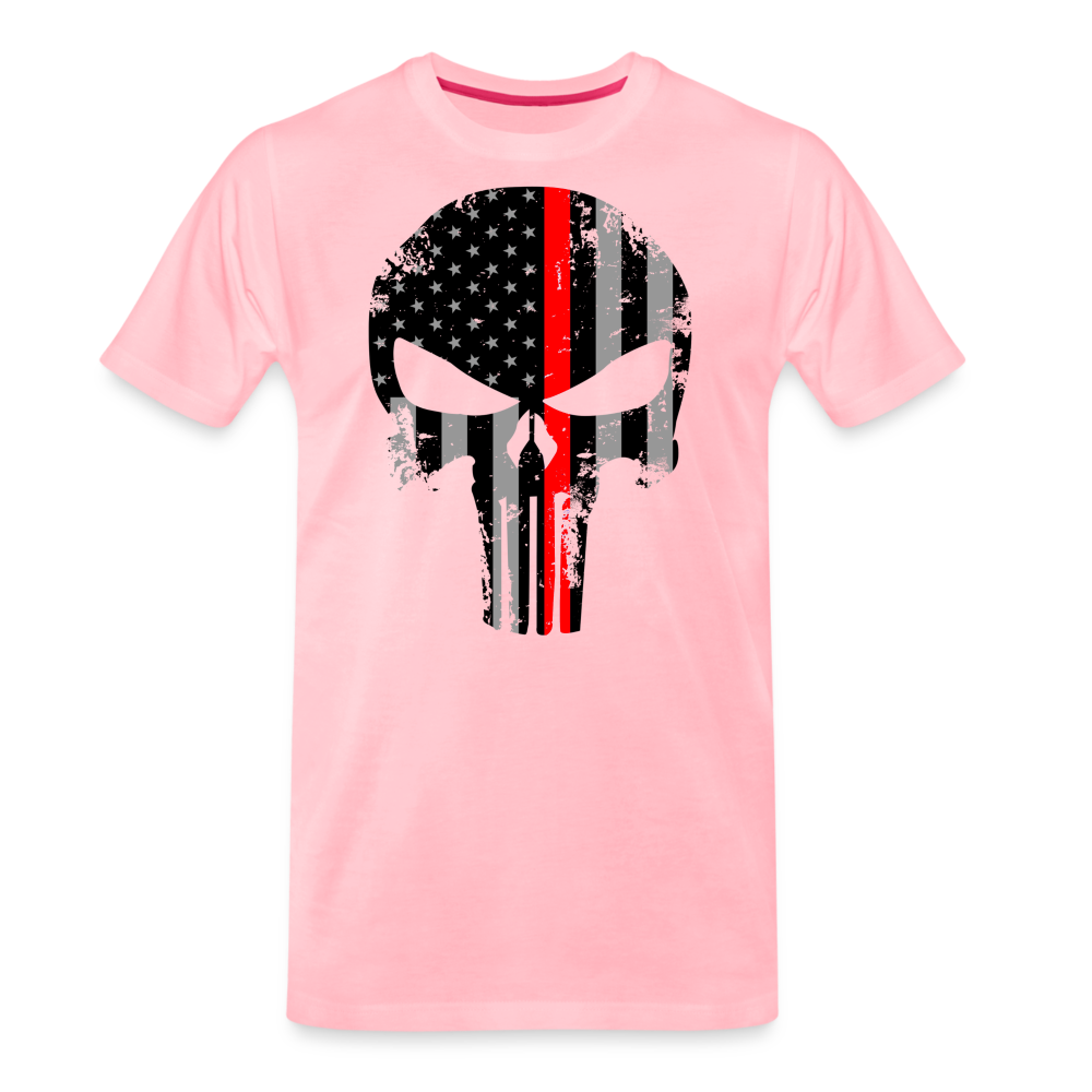 Men's Premium T-Shirt  - Punisher Thin Red Line - pink