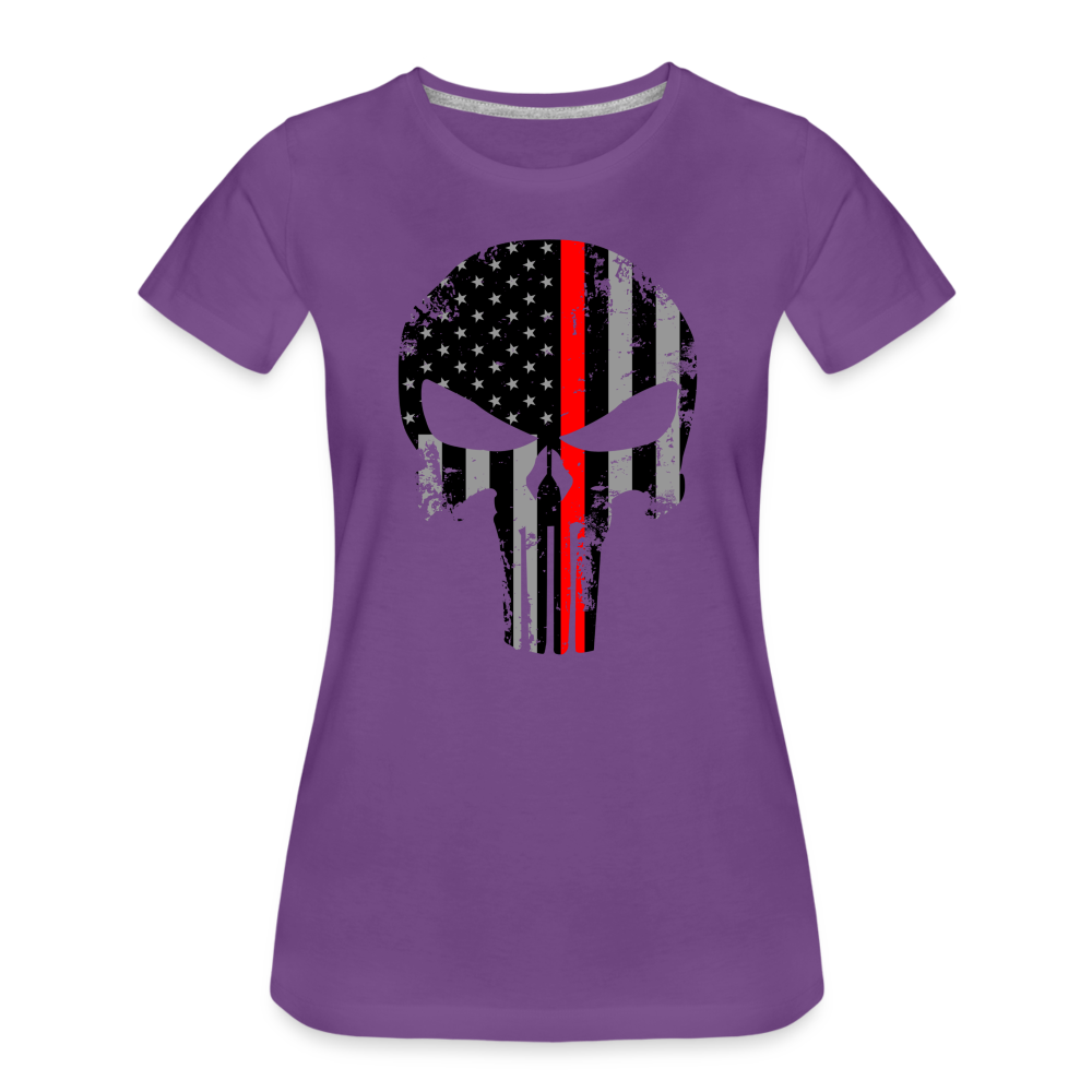 Women’s Premium T-Shirt - Punisher Thin Red Line - purple