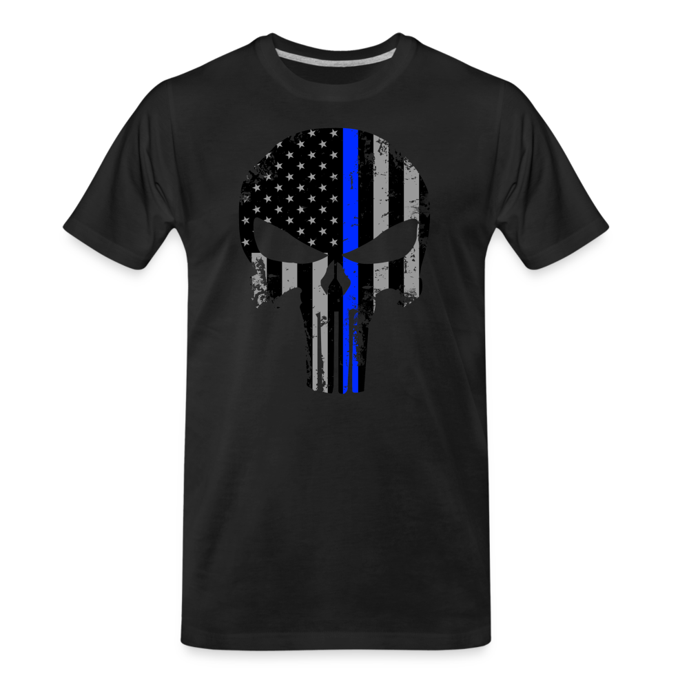 Men's Premium T-Shirt - Punisher Thin Blue Line - black