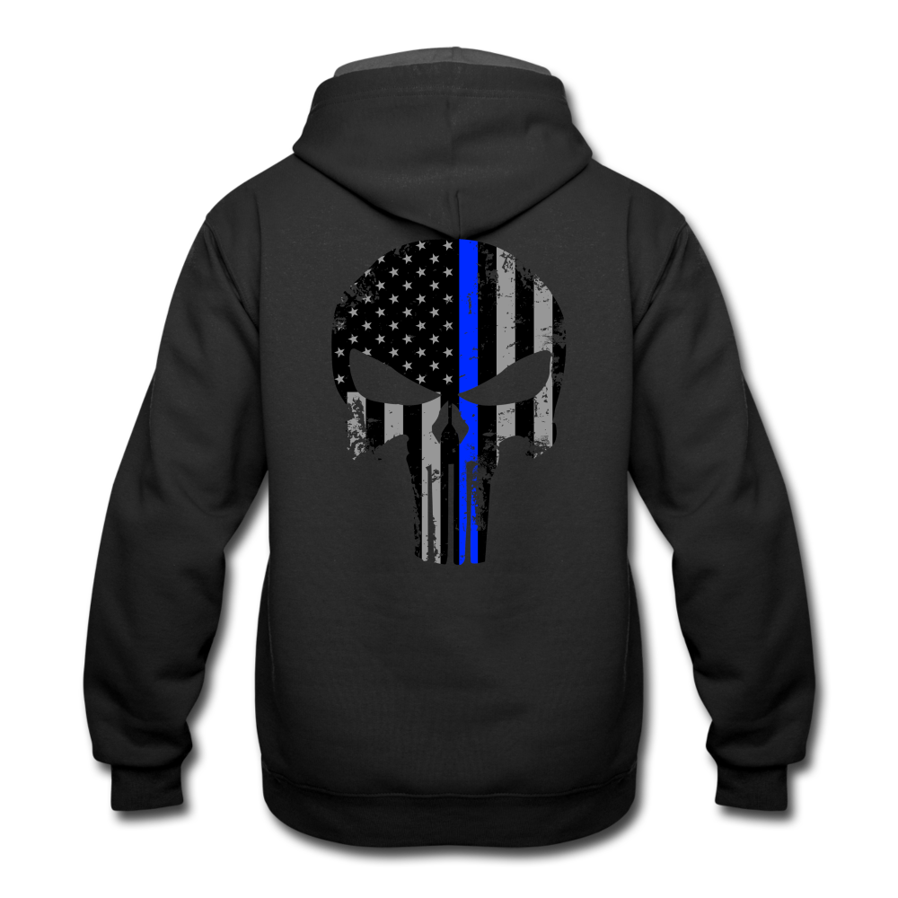 Contrast Hoodie Punisher Thin Blue Line - Main Image