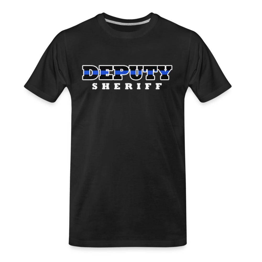 Men's Premium T-Shirt - Deputy Sheriff Blue Line - black
