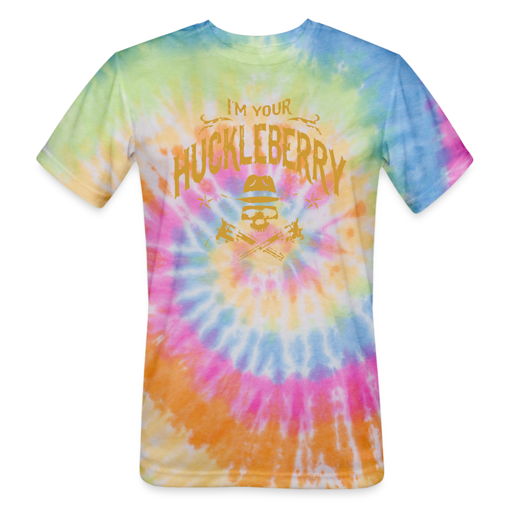 Unisex Tie Dye T-Shirt -I'm your Huckleberry - rainbow