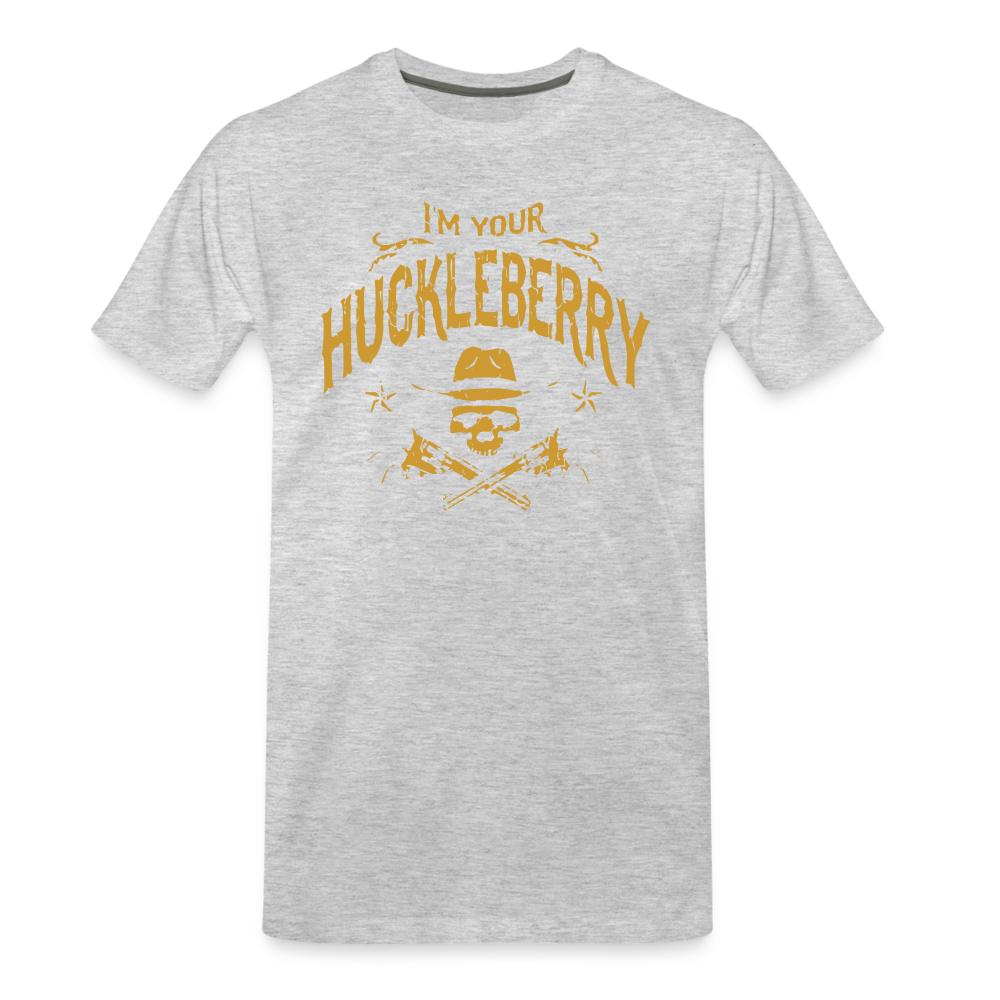 Men's Premium T-Shirt - I'm your Huckleberry - heather gray