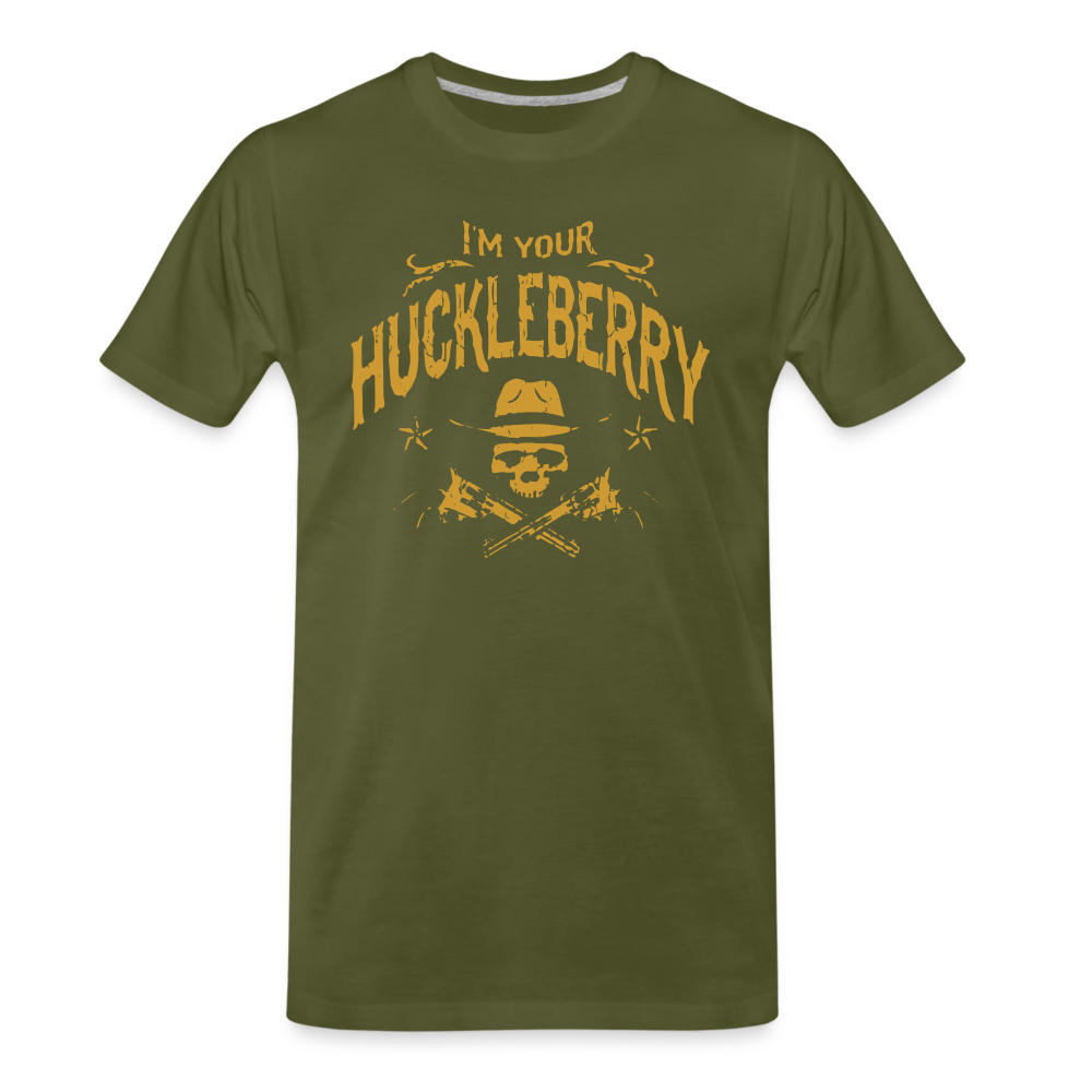 Men's Premium T-Shirt - I'm your Huckleberry - olive green