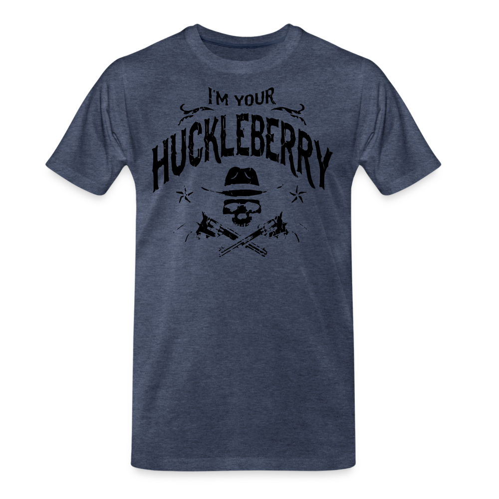 Men's Premium T-Shirt - I'm your Huckleberry - heather blue