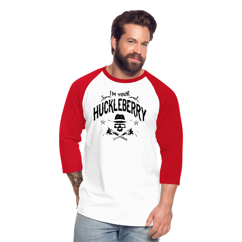 Baseball T-Shirt - I'm your Huckleberry - white/red