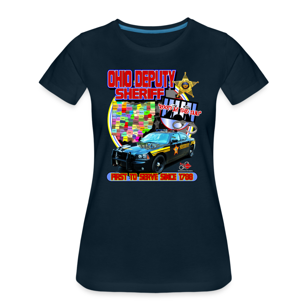 Women’s Premium T-Shirt - Ohio Sheriff "Room at the Inn" - deep navy