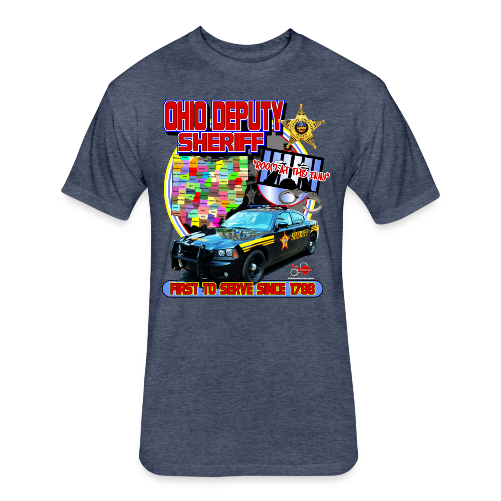 Unisex Poly/Cotton T-Shirt by Next Level - Ohio Sheriff "Room at the Inn" - heather navy