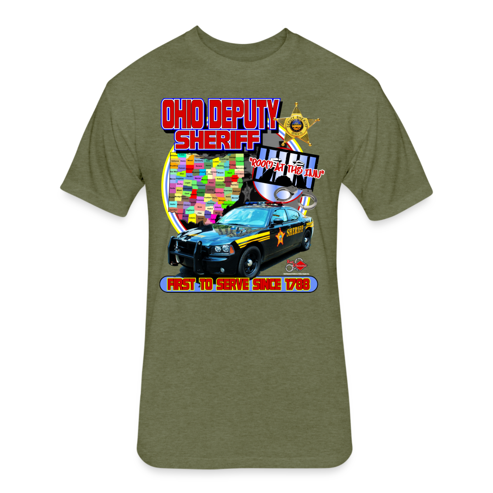 Unisex Poly/Cotton T-Shirt by Next Level - Ohio Sheriff "Room at the Inn" - heather military green