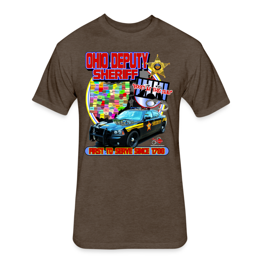 Unisex Poly/Cotton T-Shirt by Next Level - Ohio Sheriff "Room at the Inn" - heather espresso