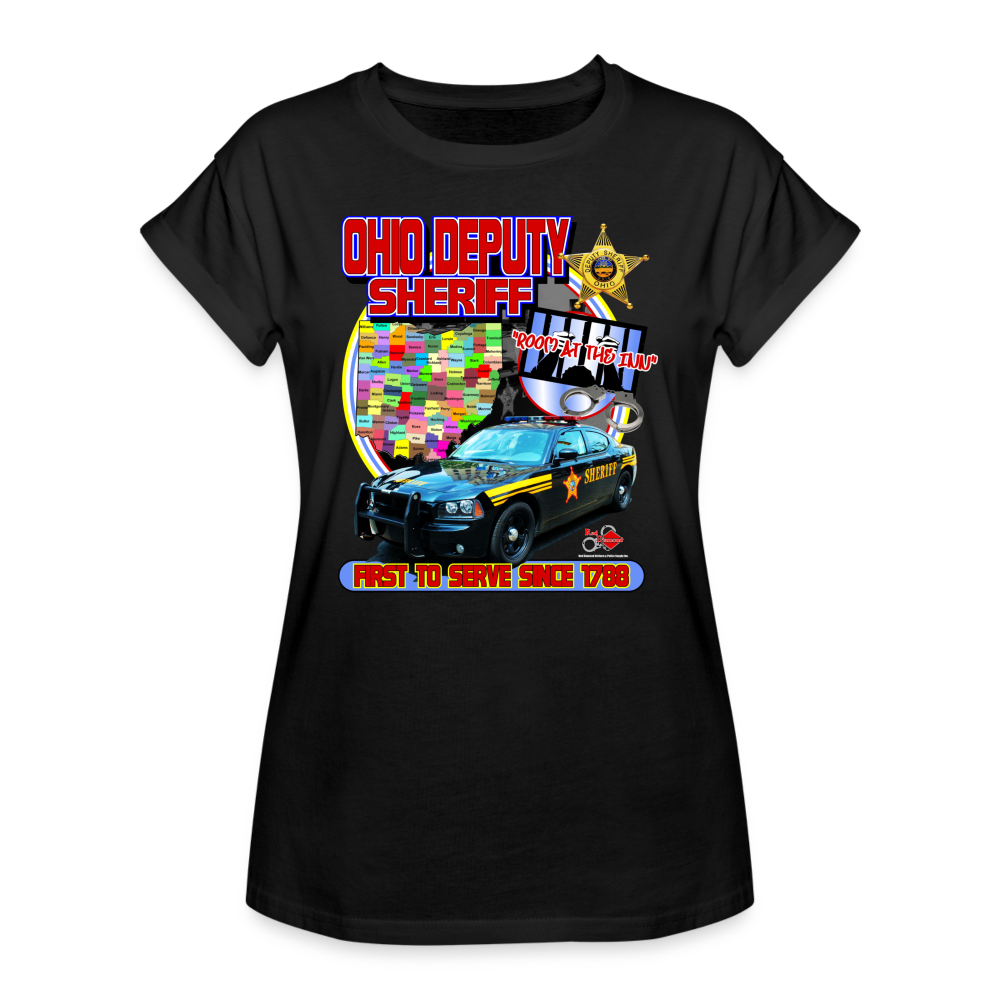 Women's Relaxed Fit T-Shirt - Ohio Sheriff "Room at the Inn" - black