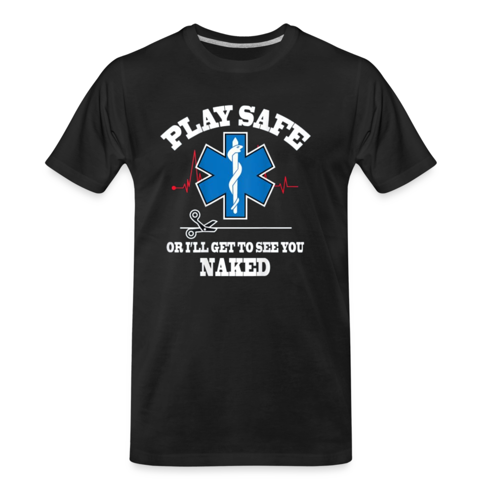 Men's Premium T-Shirt - Play Safe EMS - black