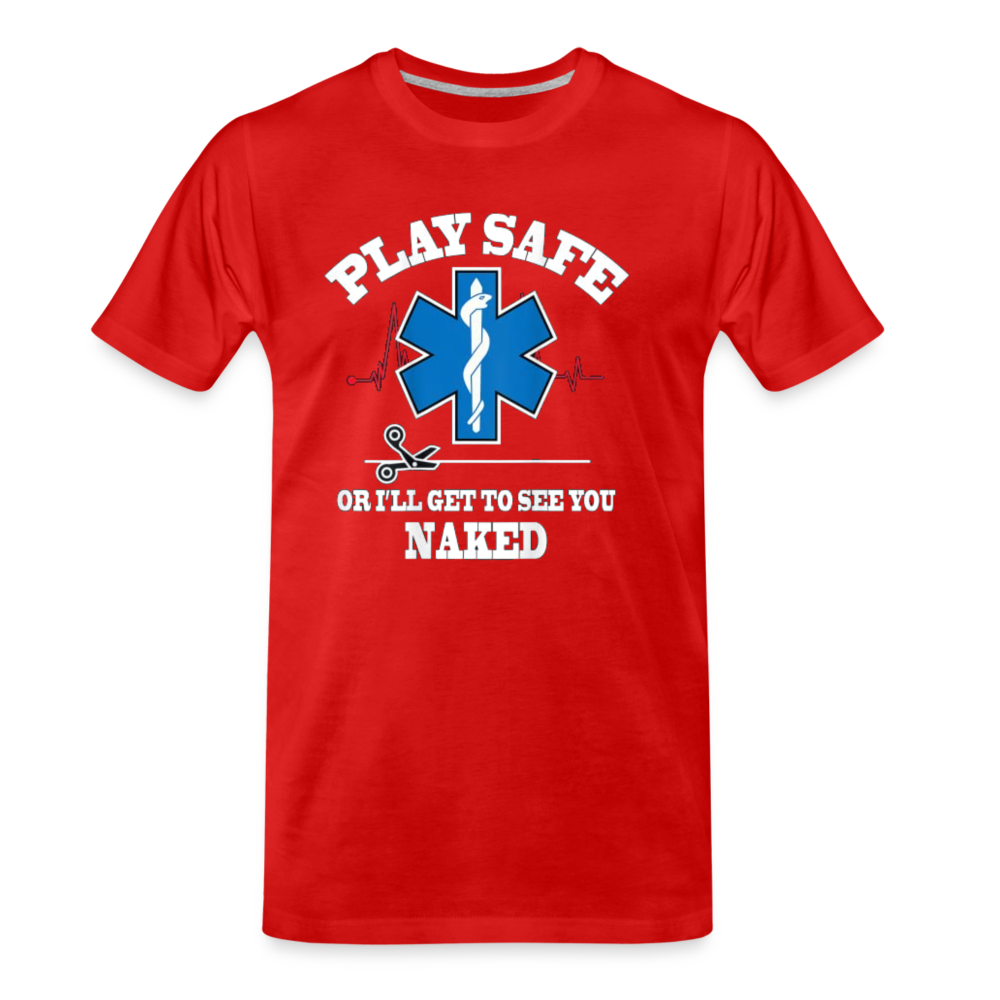 Men's Premium T-Shirt - Play Safe EMS - red