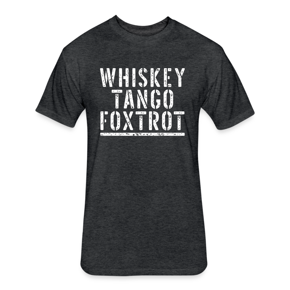 Unisex Poly/Cotton T-Shirt by Next Level - Whiskey Tango Foxtrot WTF - heather black