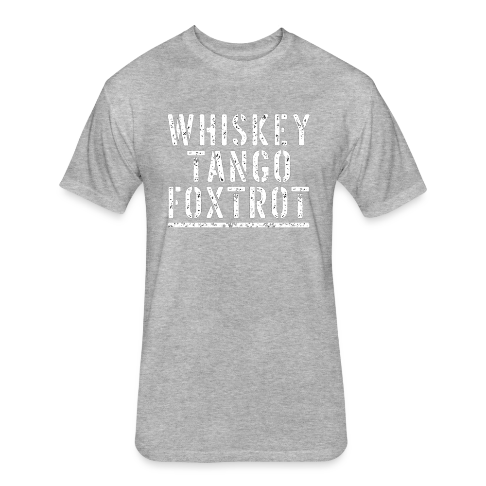 Unisex Poly/Cotton T-Shirt by Next Level - Whiskey Tango Foxtrot WTF - heather gray