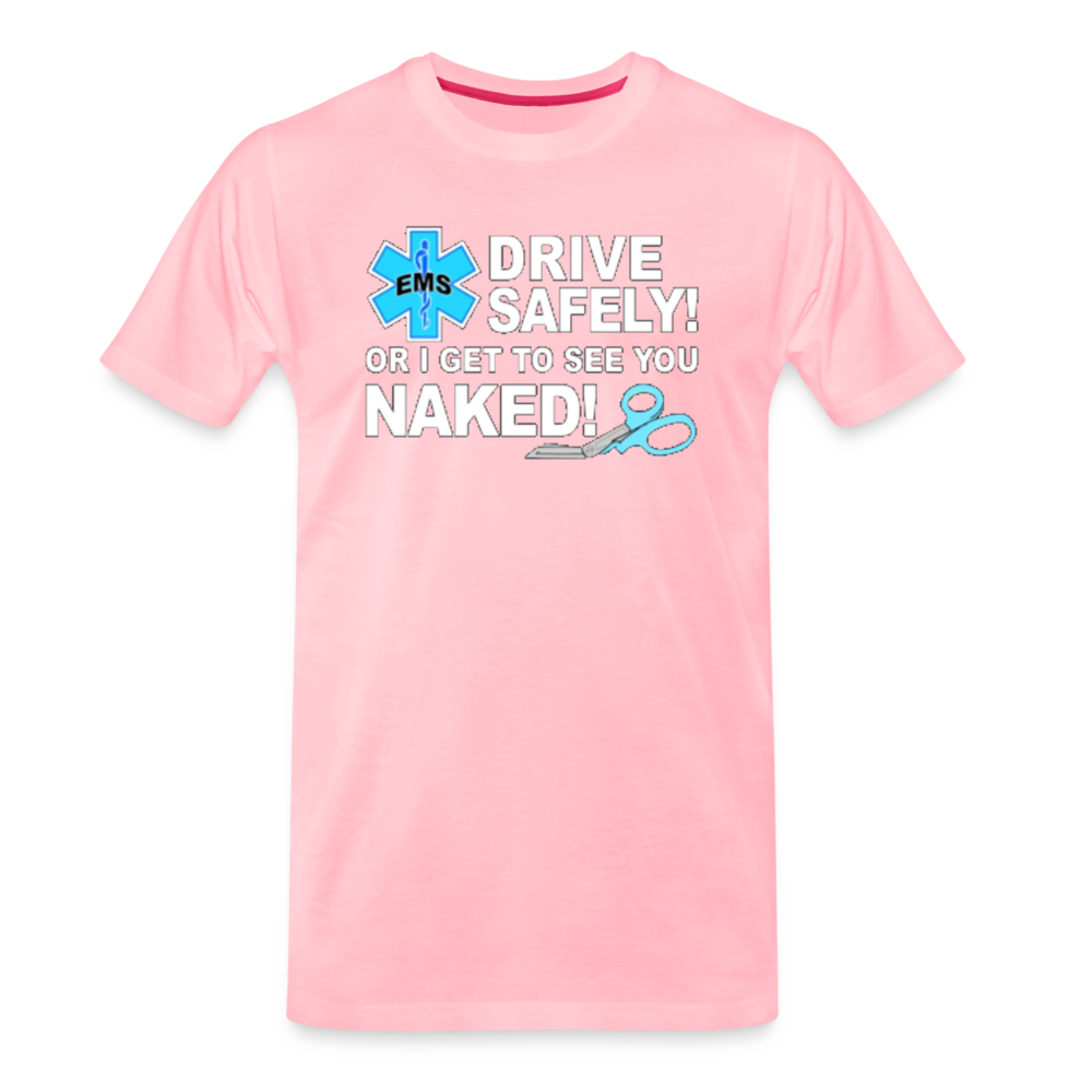 Men's Premium T-Shirt - EMS Drive Safely! - pink