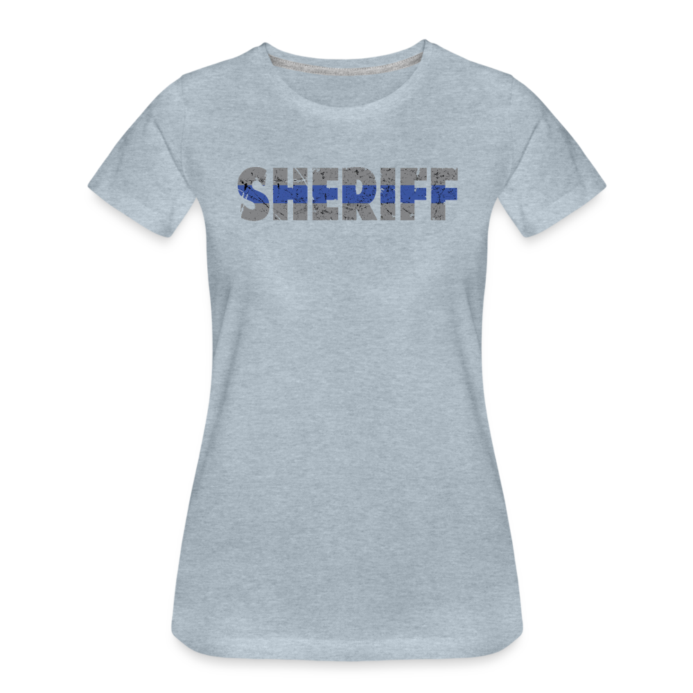 Women’s Premium T-Shirt - "Sheriff" Blue Line - heather ice blue