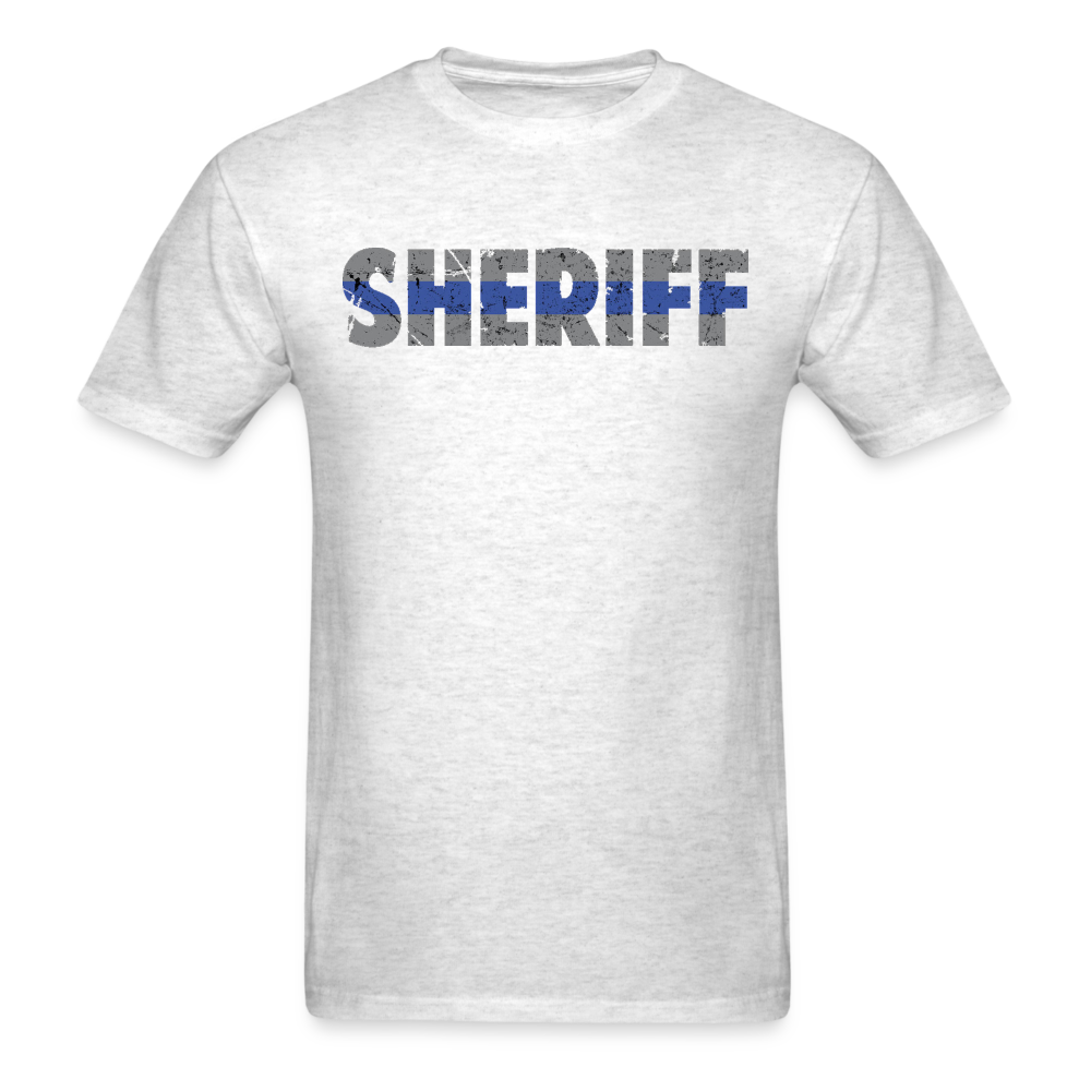 Unisex Classic T-Shirt - Sheriff Blue Line (Front & Back) - light heather gray