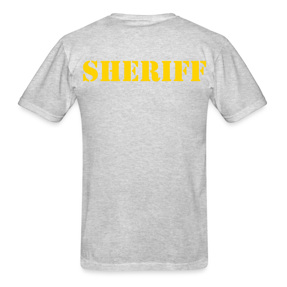 Unisex Classic T-Shirt - Sheriff Front and Back - heather gray