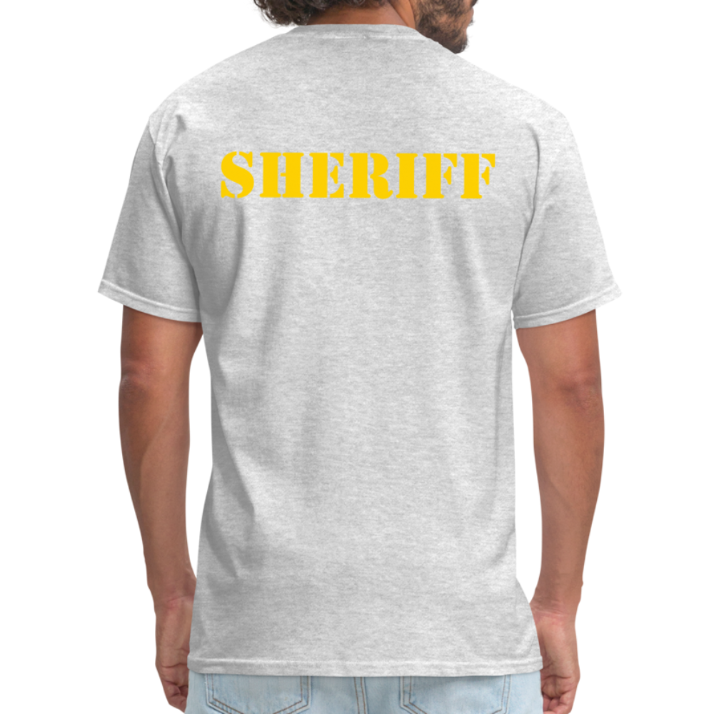 Unisex Classic T-Shirt - Sheriff Front and Back - heather gray