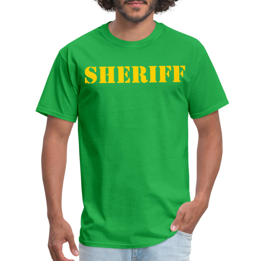 Unisex Classic T-Shirt - Sheriff Front and Back - bright green