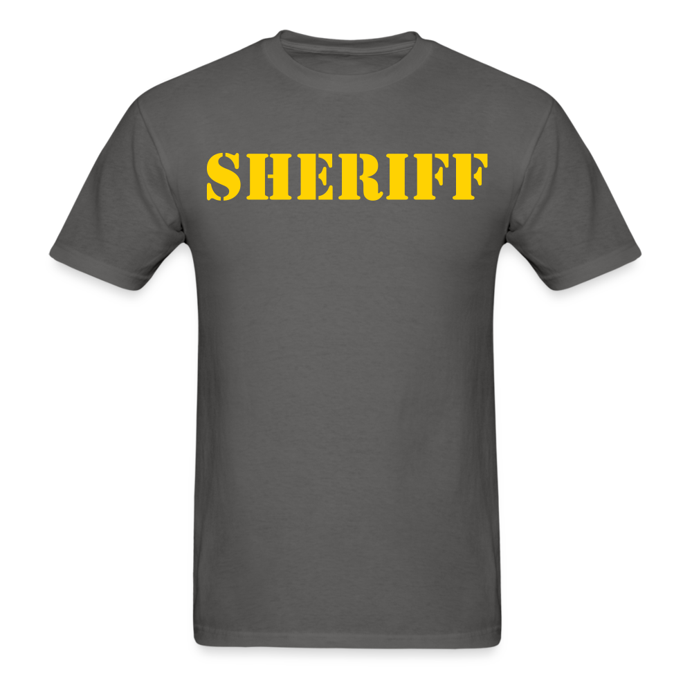 Unisex Classic T-Shirt - Sheriff Front and Back - charcoal