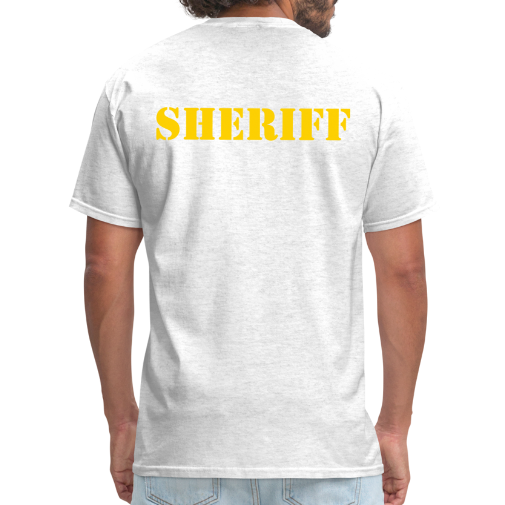 Unisex Classic T-Shirt - Sheriff Front and Back - light heather gray