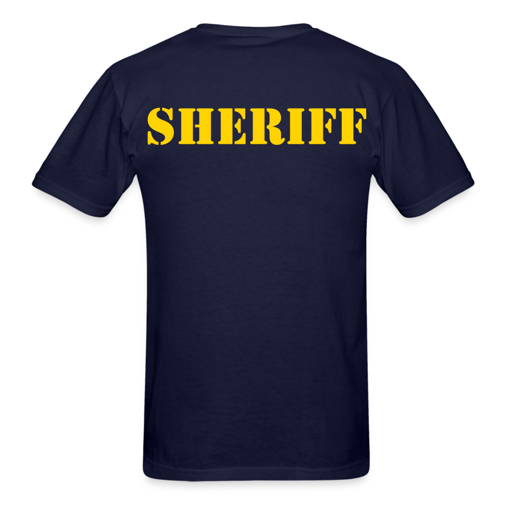 Unisex Classic T-Shirt - Sheriff Front and Back - navy