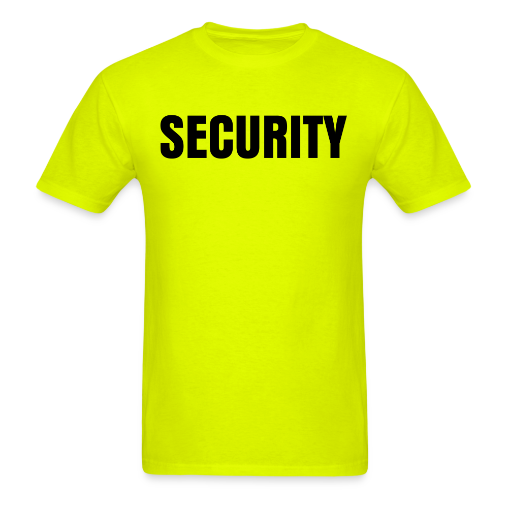 Unisex Classic T-Shirt - Security (Front and Back) - safety green