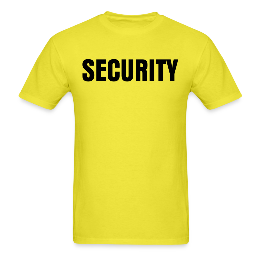 Unisex Classic T-Shirt - Security (Front and Back) - yellow
