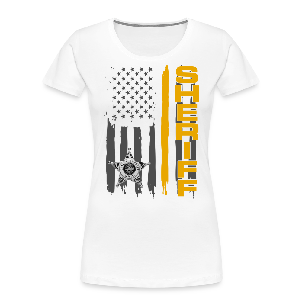 Women’s Premium T-Shirt - Ohio Sheriff Vertical - white
