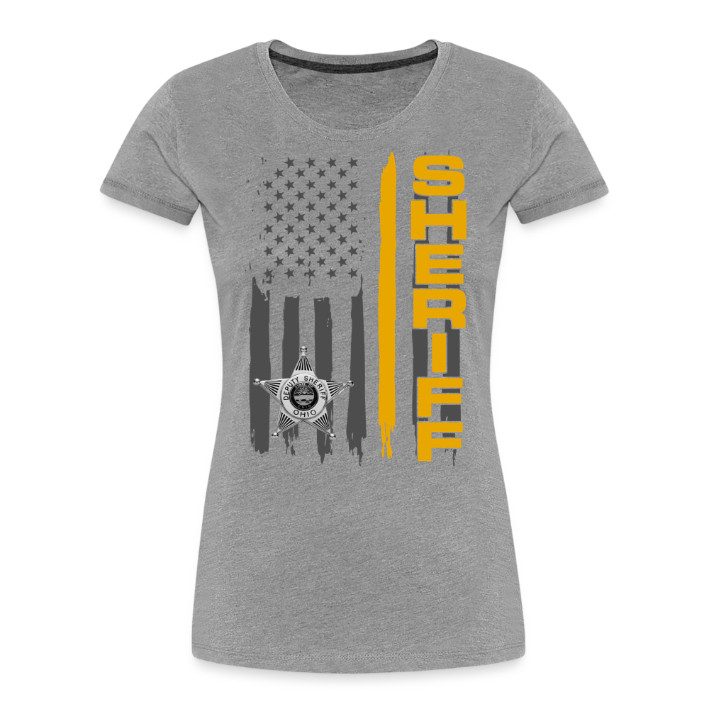 Women’s Premium T-Shirt - Ohio Sheriff Vertical - heather gray