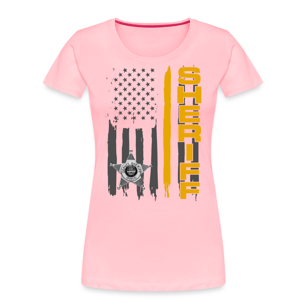 Women’s Premium T-Shirt - Ohio Sheriff Vertical - pink
