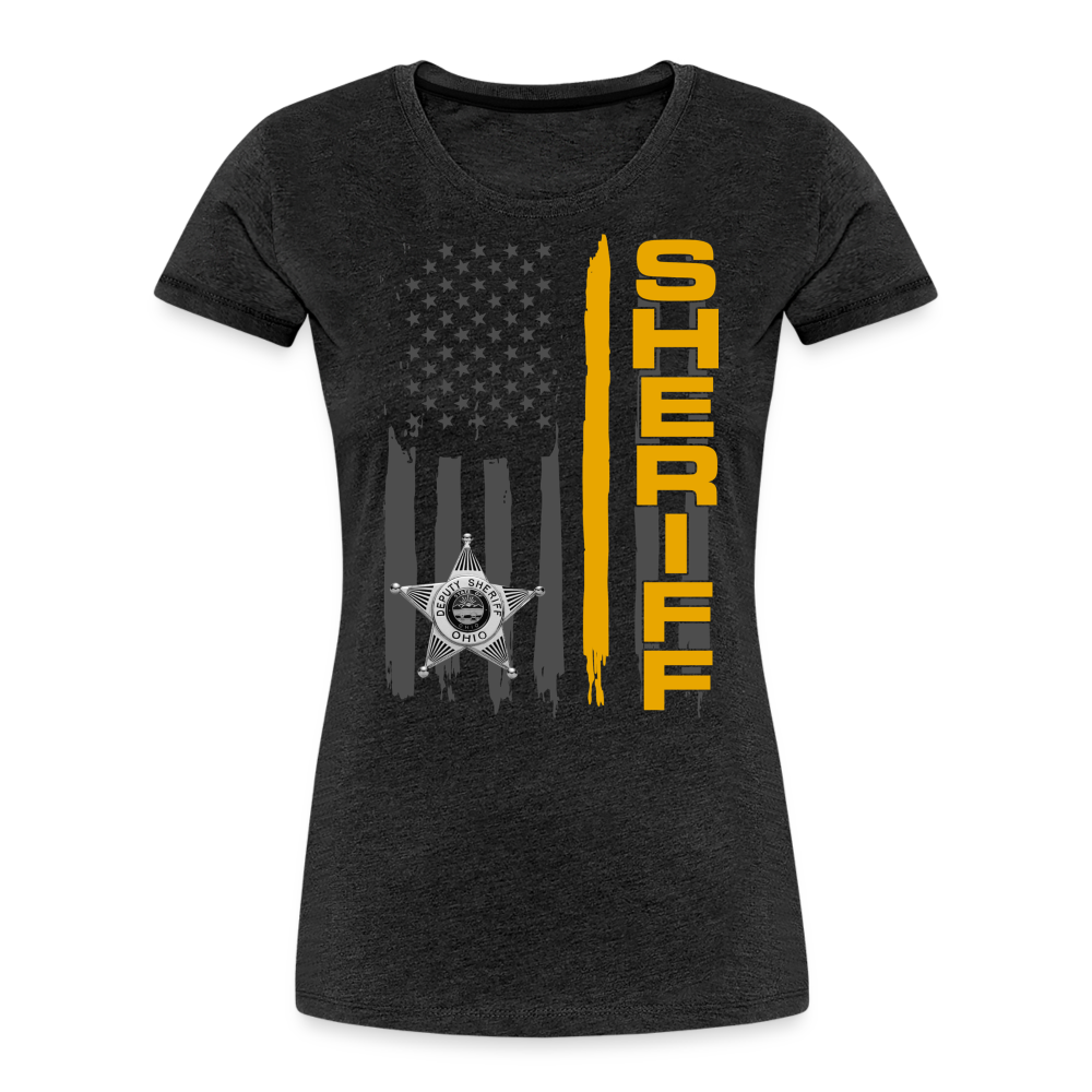 Women’s Premium T-Shirt - Ohio Sheriff Vertical - charcoal grey