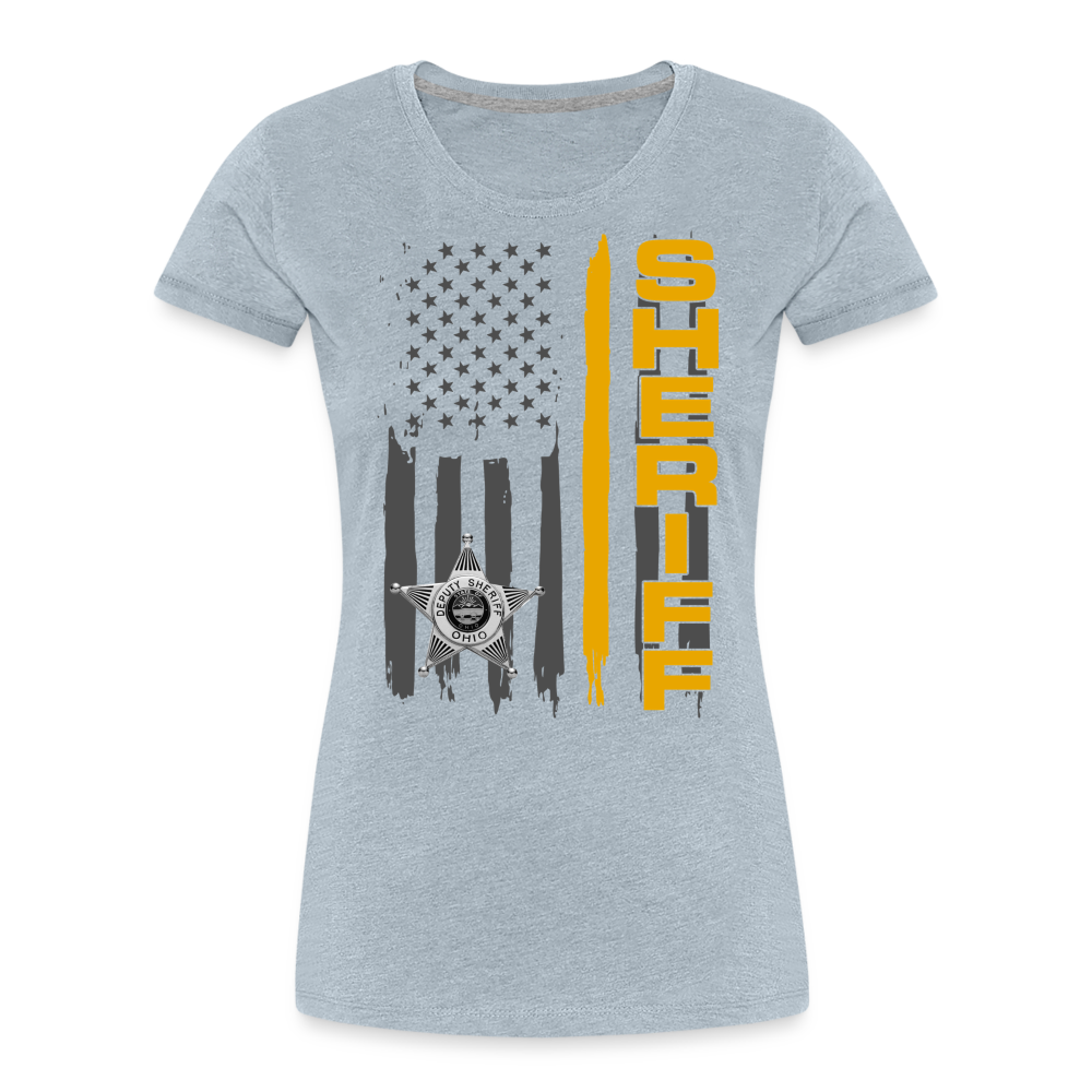 Women’s Premium T-Shirt - Ohio Sheriff Vertical - heather ice blue