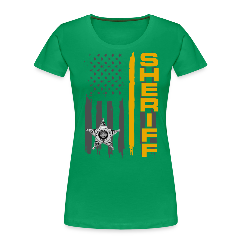 Women’s Premium T-Shirt - Ohio Sheriff Vertical - kelly green