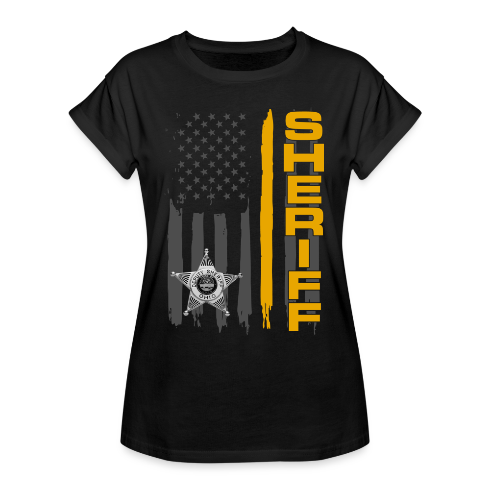 Women's Relaxed Fit T-Shirt - Ohio Sheriff Vertical - black
