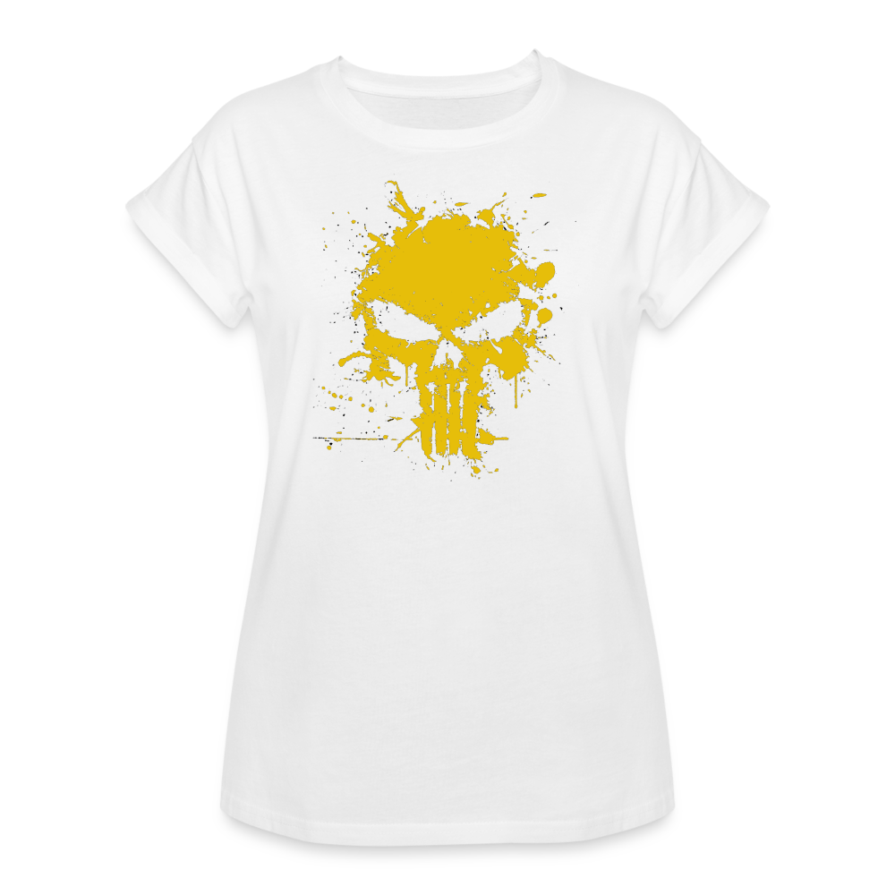 Women's Relaxed Fit T-Shirt - Punisher Splatter - white