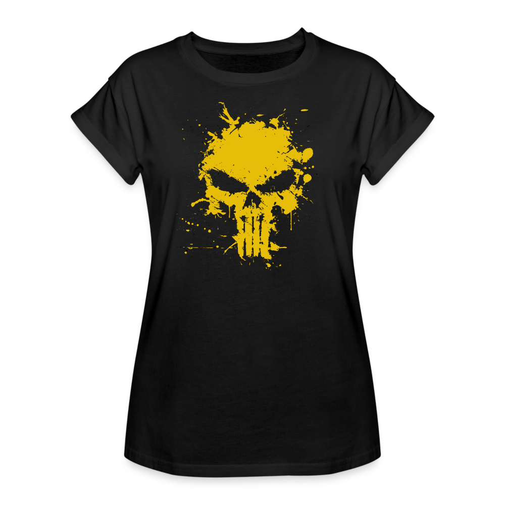 Women's Relaxed Fit T-Shirt - Punisher Splatter - black