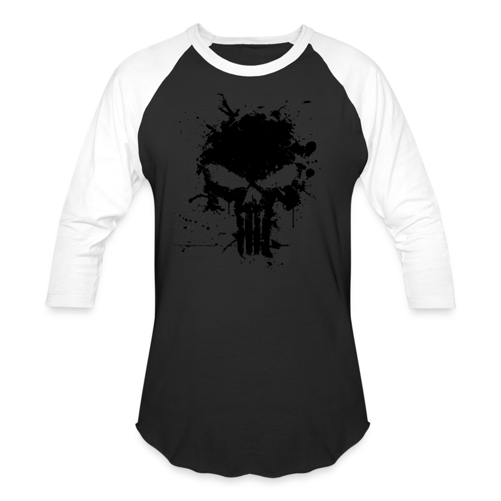 Baseball T-Shirt - Punisher Splatter - black/white