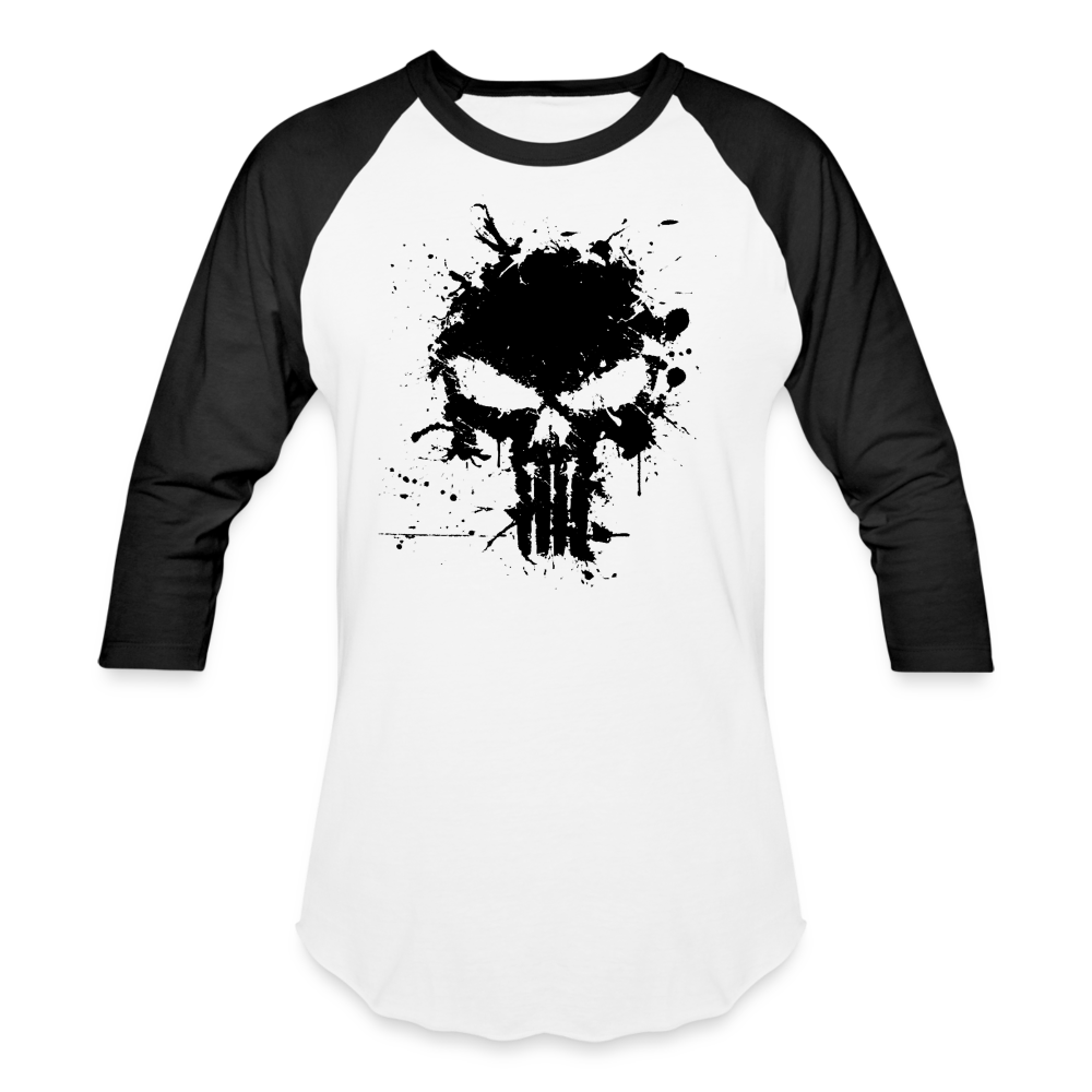 Baseball T-Shirt - Punisher Splatter - white/black