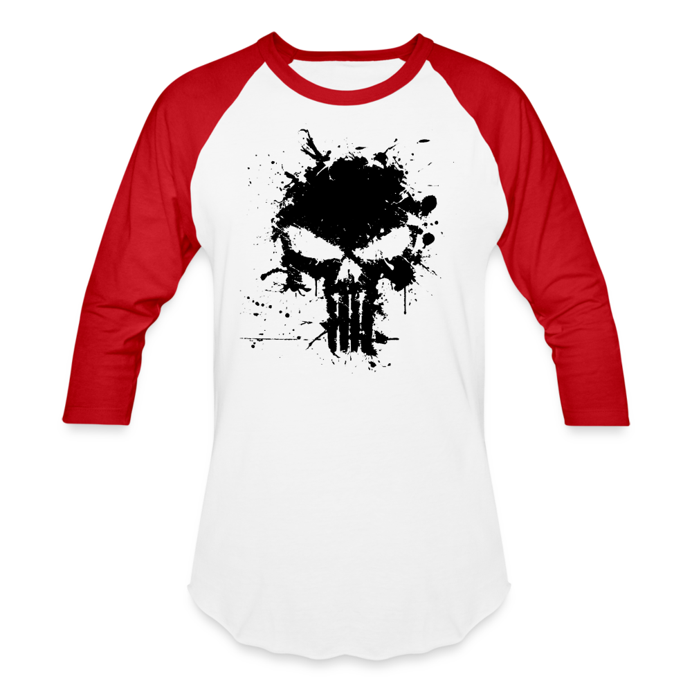 Baseball T-Shirt - Punisher Splatter - white/red