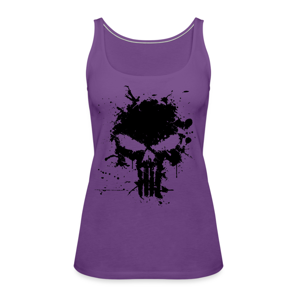 Women’s Premium Tank Top - Punisher Splatter - purple